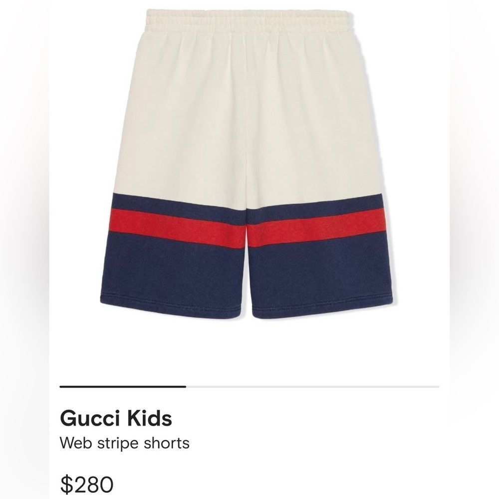 Brand new kids Gucci shorts size 4